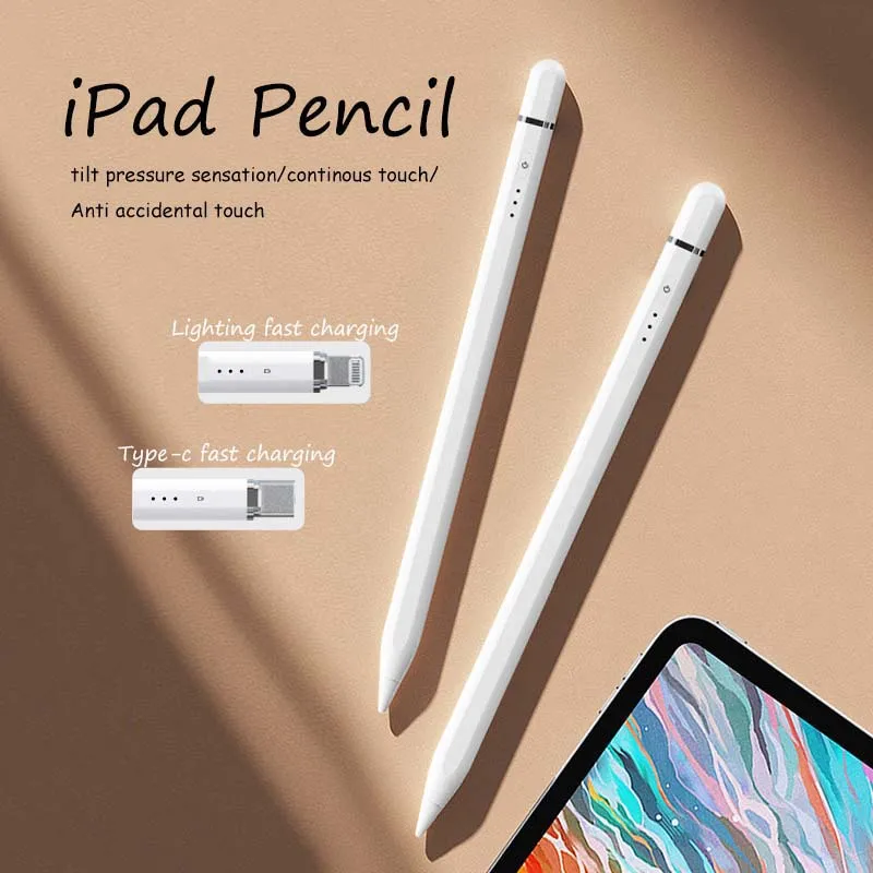 

Стилус для iPad 2018-2022, для Apple Pencil 2 1 ipad Air 10,5 Pro 11 12,9, быстрая зарядка, магнитный стилус с адсорбцией
