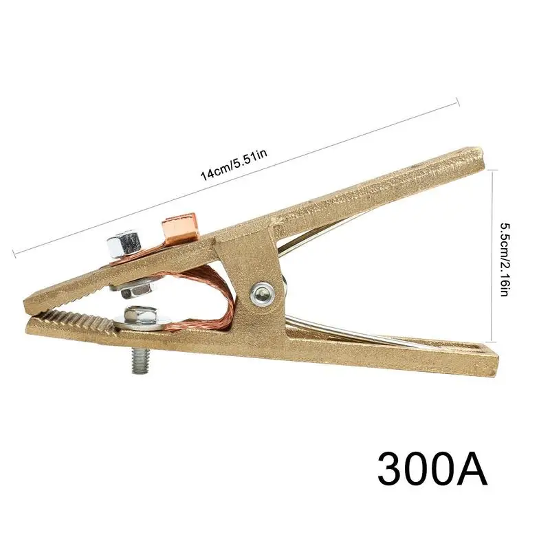 Grounding Clamp A-Shape Soldering Earth Clip 260/300/500A Welding Ground Copper Clamp For Welder For MIG MMA TIG ARC Cutting