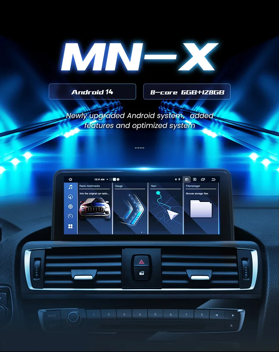 MEKEDE EU Lager 6 + 128GB Android 14 Drahtlose CarPlay Android Auto Für BMW 1 Serie E87 E81 E88 E87 Auto Radio Intelligente system – Detail 12