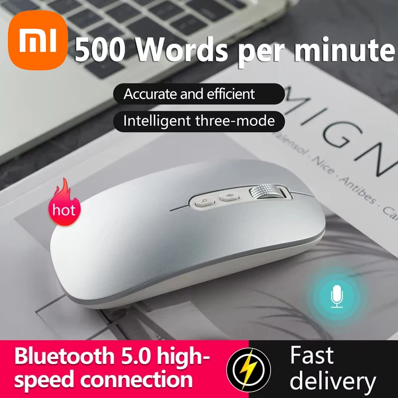 Xiaomi Wireless Mouse AI Intelligent Voice Mouse 2.4G Dual-mode With Voice-activated Typing Silent Rechargeable Bluetooth Mouse 2