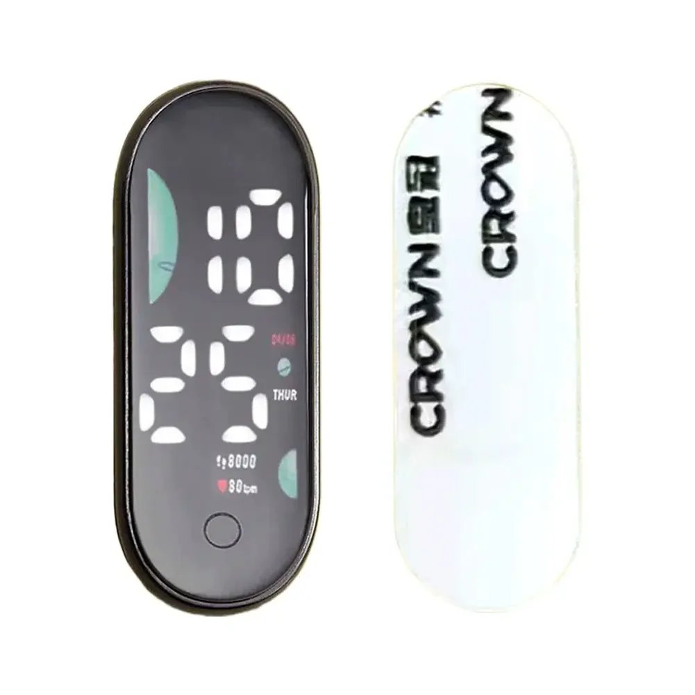 Digital Car Clock with Backlight and Personalized Stickers