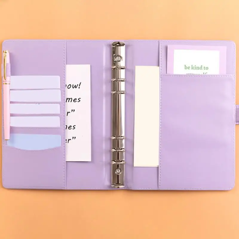 Envelope Notebook 6-hole Cash Envelopes Notebook Water-resistant Binder with 100 Envelopes Money Saving Challenge for Planning 4
