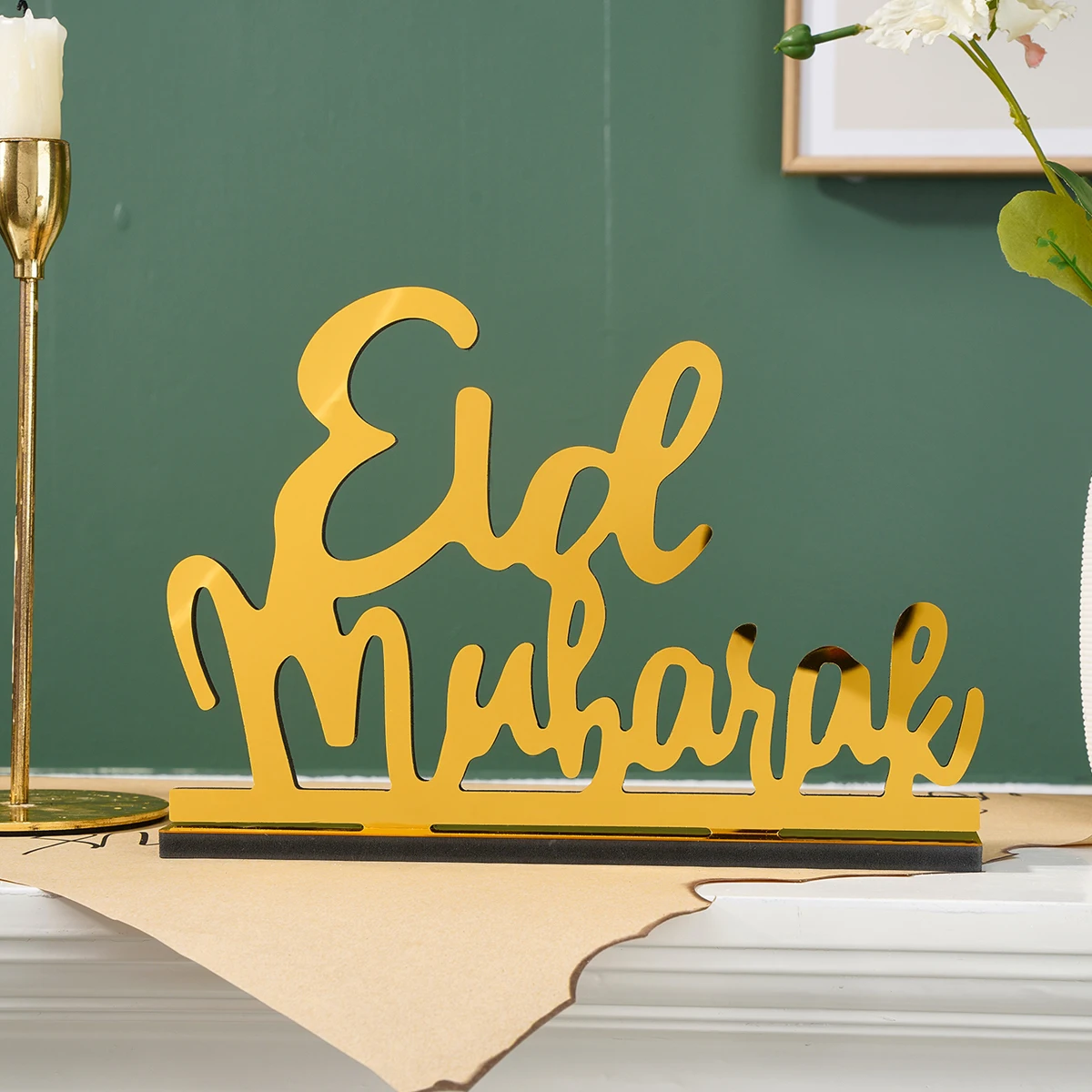 1PC,Ramadan (رمضان) sheaf board Eidmubarak letter home decoration piece, letter plate interior decoration table decoration piece