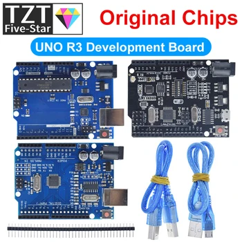 TZT Official UNO R3 ATMEGA16U2 / UNO + WiFi R3 oryginalny Chip ATMEGA328P CH340G do Arduino UNO płyty rozwojowej R3 WeMos ESP8266