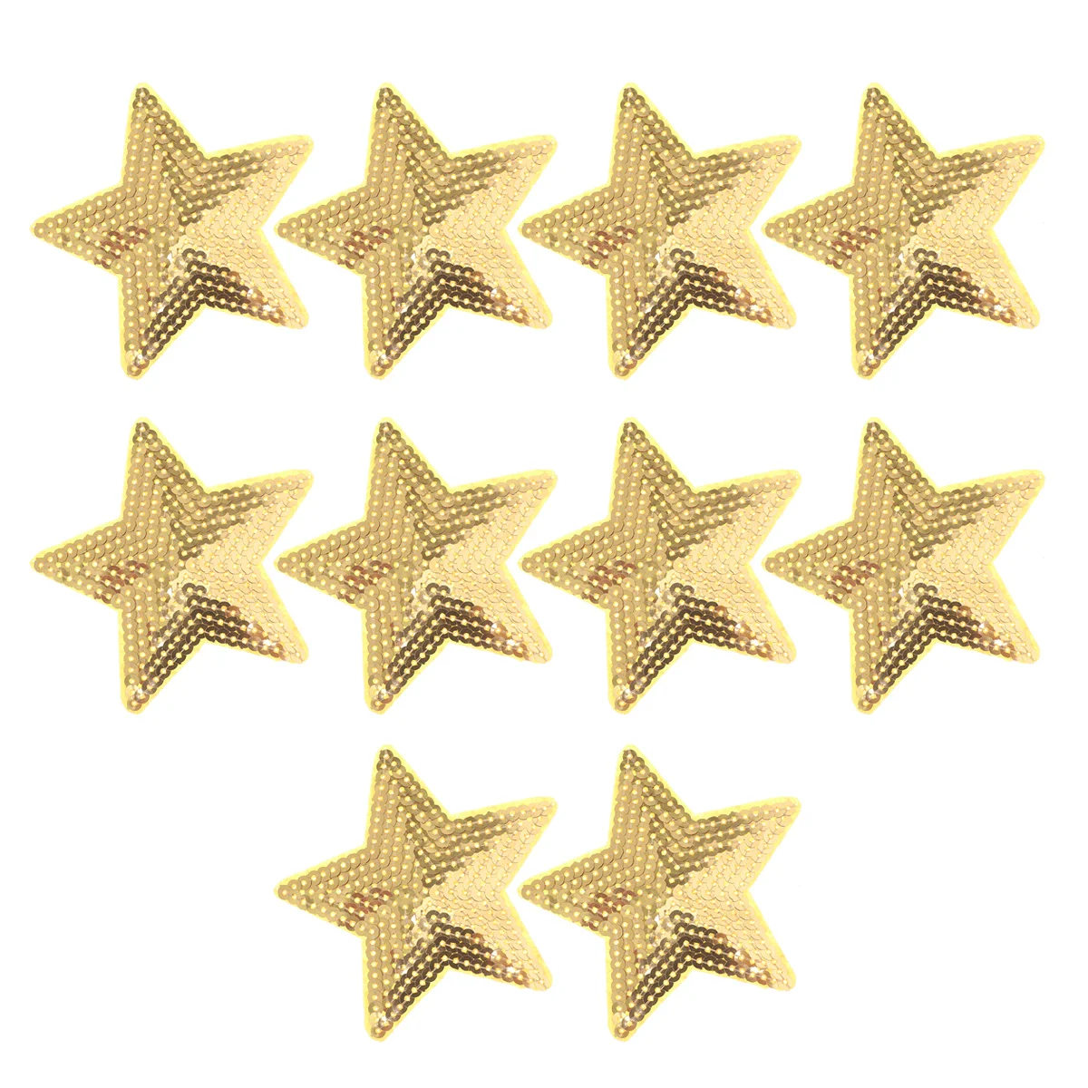 

10 PC Craft Embellishments Patches for Clothes Embroidered Star Shape Sewing Appliques