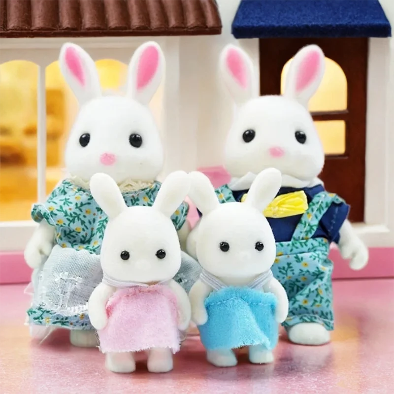 Miniature Dollhouse Furniture Forest Family Accessories For Dolls Bunny Kit Dolls Animals Children's Kitchen Toy 1:12 For Girls dollhouse furniture set doll house toys pretend kitchen toys kitchen toys animal toy set