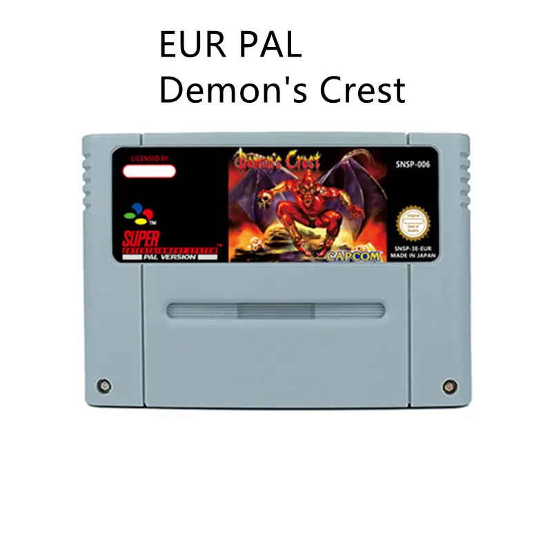 Game Card Video Game Cartridge Demon's Crest RPG Action Game for SNES 16 Bit Retro Cart Children Gift