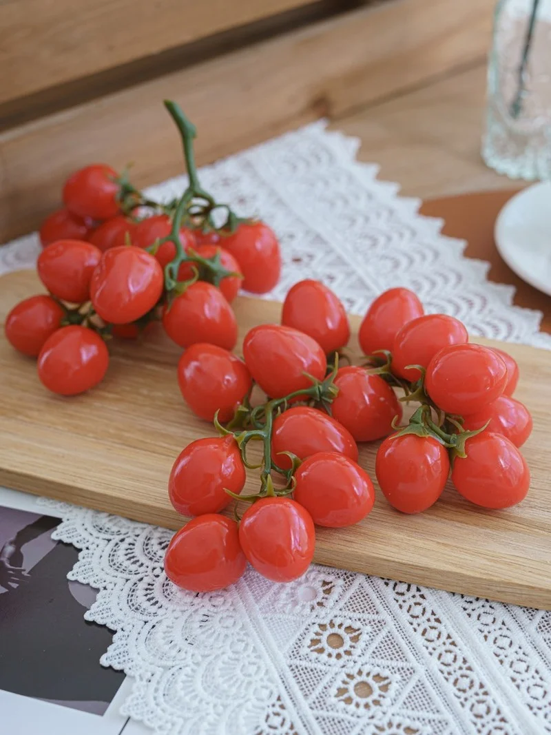 Simulation Fruit Model Cherry Tomatoes Tomato Picnic Photography Props Food Kitchen Scene Decoration Props