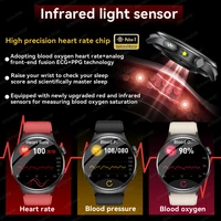 Nouvelle montre connectée 2026 pour diagnostic précis, avec mesure de la graisse corporelle, ECG, oxygène sanguin, tension artérielle, santé et sport, écran HD AMOLED, appels, pour hommes et femmes 4