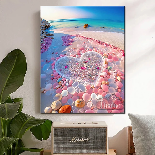 Diamond Painting DIY Beach Beauty Landscape Design Display Decoration  Embroidery