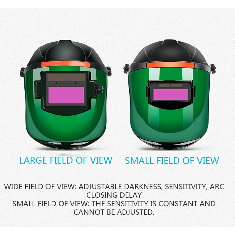 Automatic Darkening Welding Mask Protective Cover Welding Cap Argon Arc Face Head-Mounted Protective Equipment