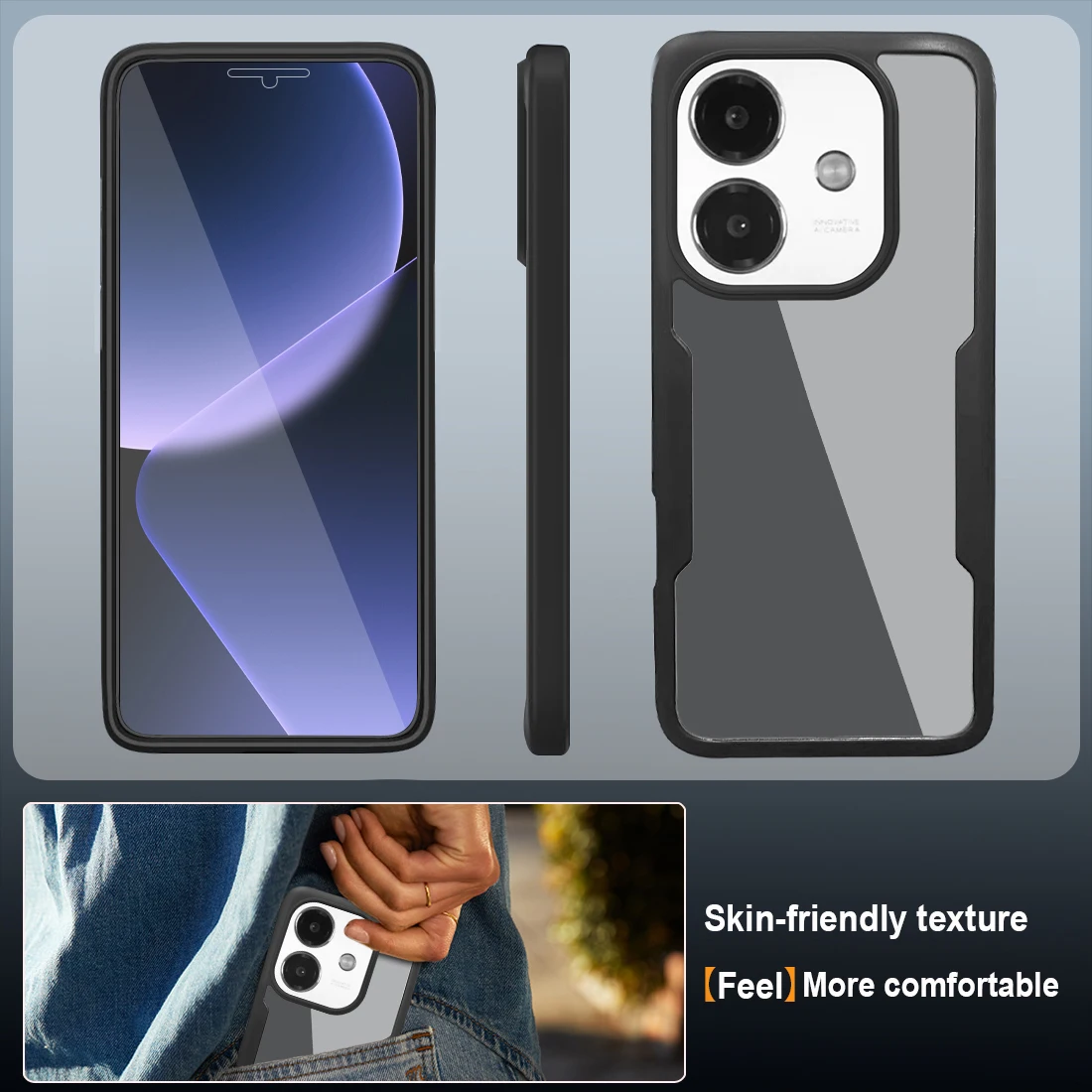 Clear Double Layer Shockproof 360 Full Body Screen Protector Case
