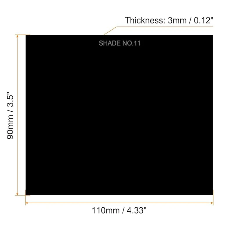 Dark Welding Glass Replacement Lens – Advanced Passive Filter Plate, Adjustable Shade Levels
