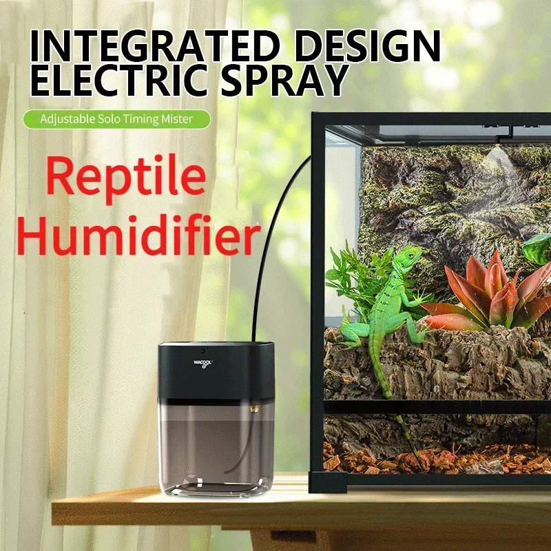 2.2L Reptile Mister Fogger Terrariums Humidifier Extremly Silent Fog Machine Misting Rainforest Sprayer System Tank Amphibians