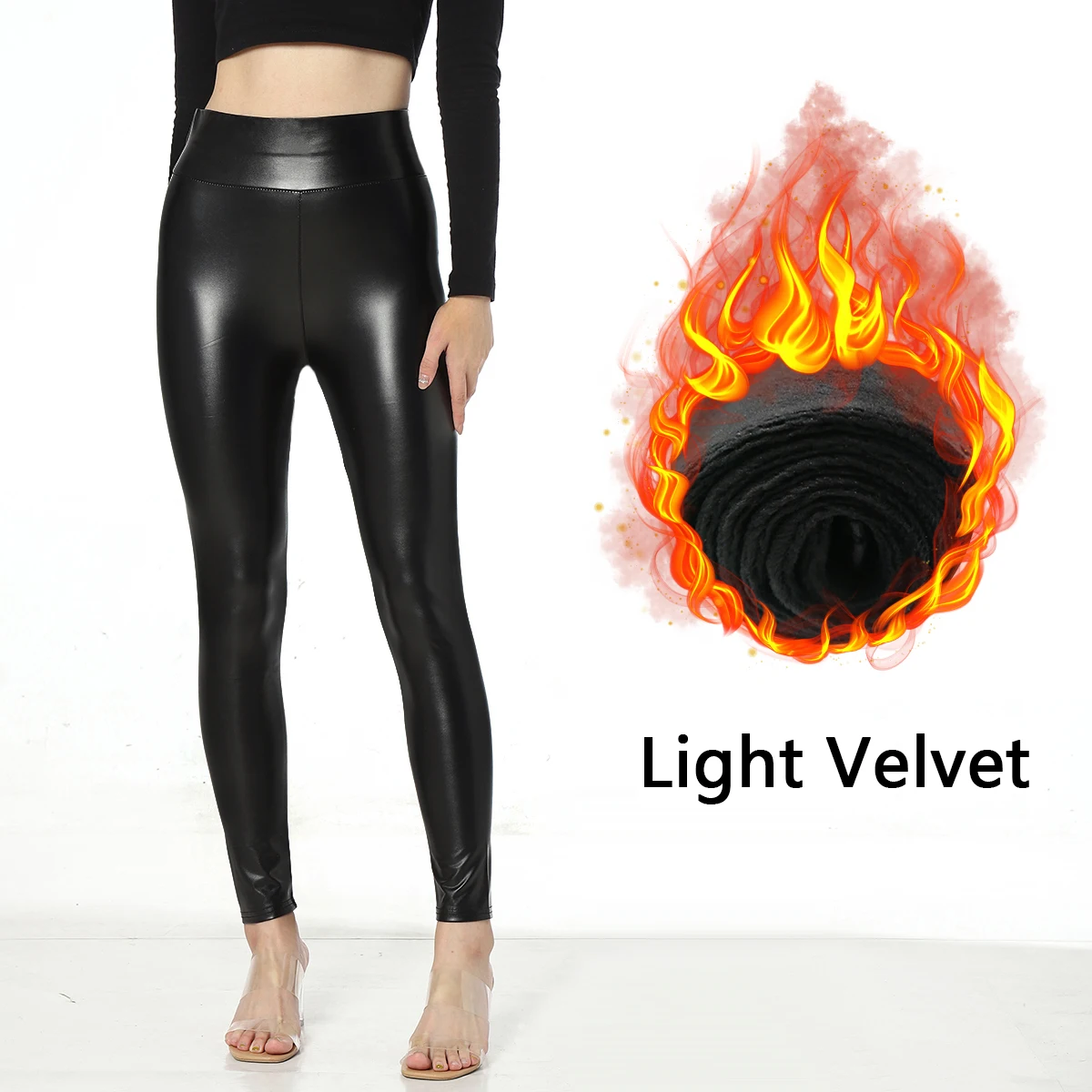 Black Leather Leggings Skinny Sexy Casual Pants Spandex Stretchy Legging  Femme PU High Waist Leggings Women Fashion Leggins 5XL