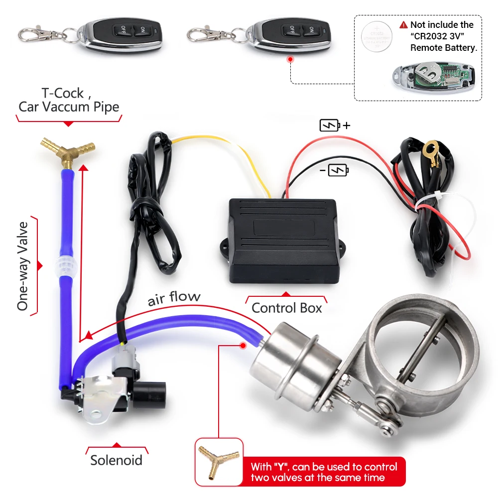 Soupape D'Échappement Voiture 63mm - Acier Inoxydable - Universelle - Silencieux