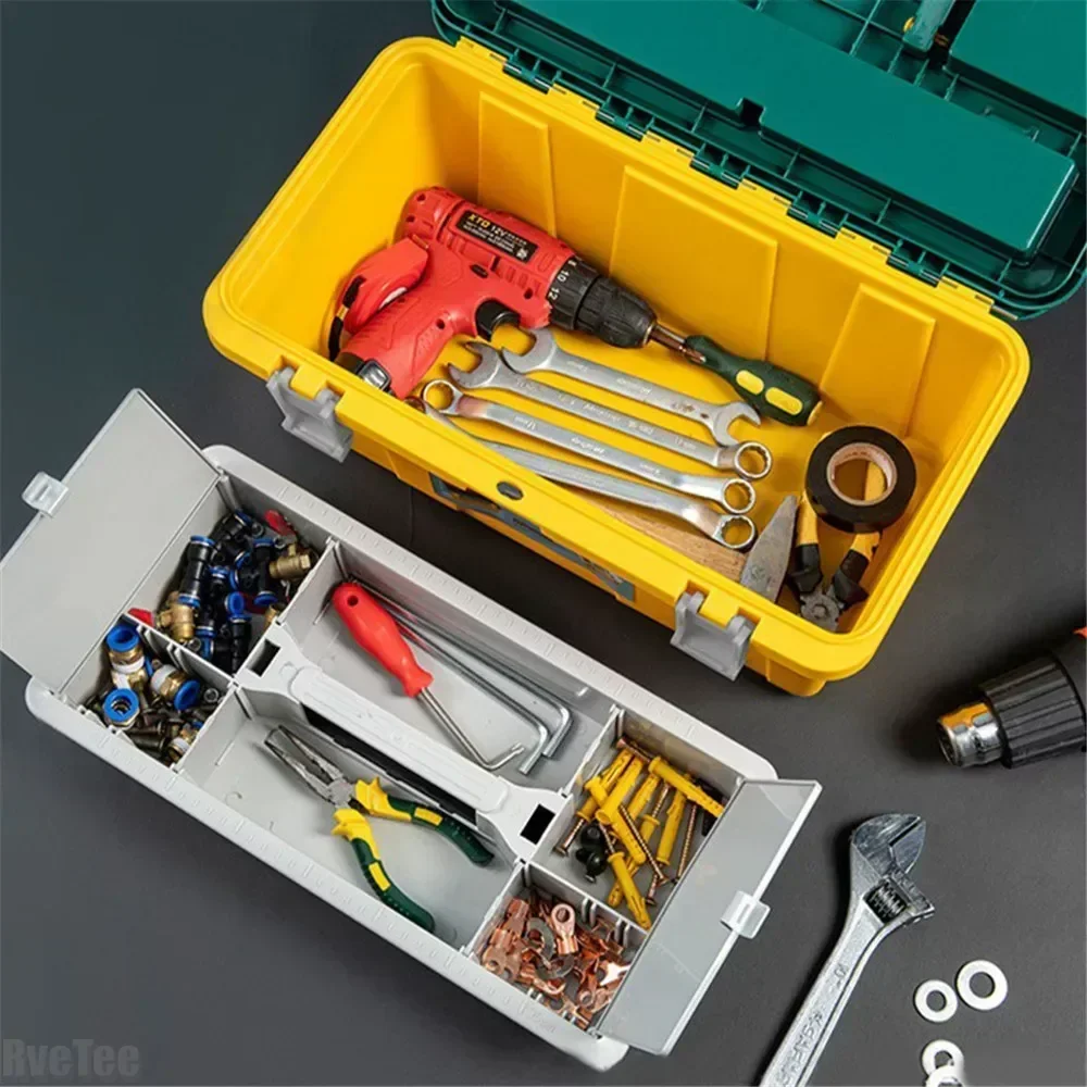 Organizer With Storage Case Garage Double-layer New Thickened Tool Tools Hardware 2024 Dividers Lid Box Household Screw 5