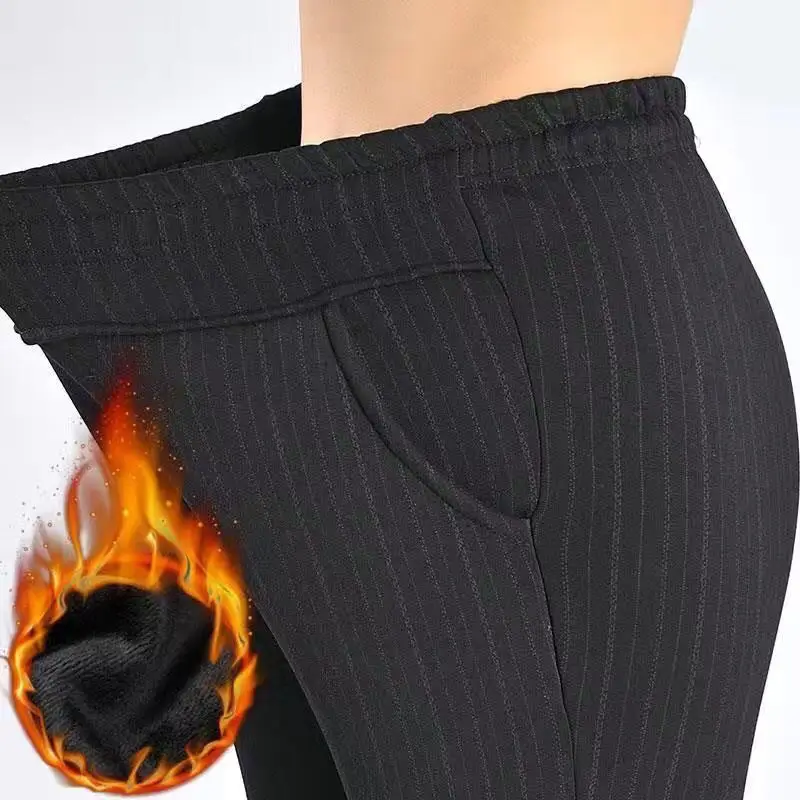 Spring Autumn Plus Velvet Thick Straight Leg Pants Women Fashion Harajuku Trousers All Match Casual High Waist Female Clothes