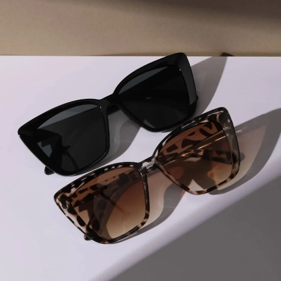 2PCS Cat Eye fashion Women Sunglasses Daily Holiday Beach Decorative Glasses 2