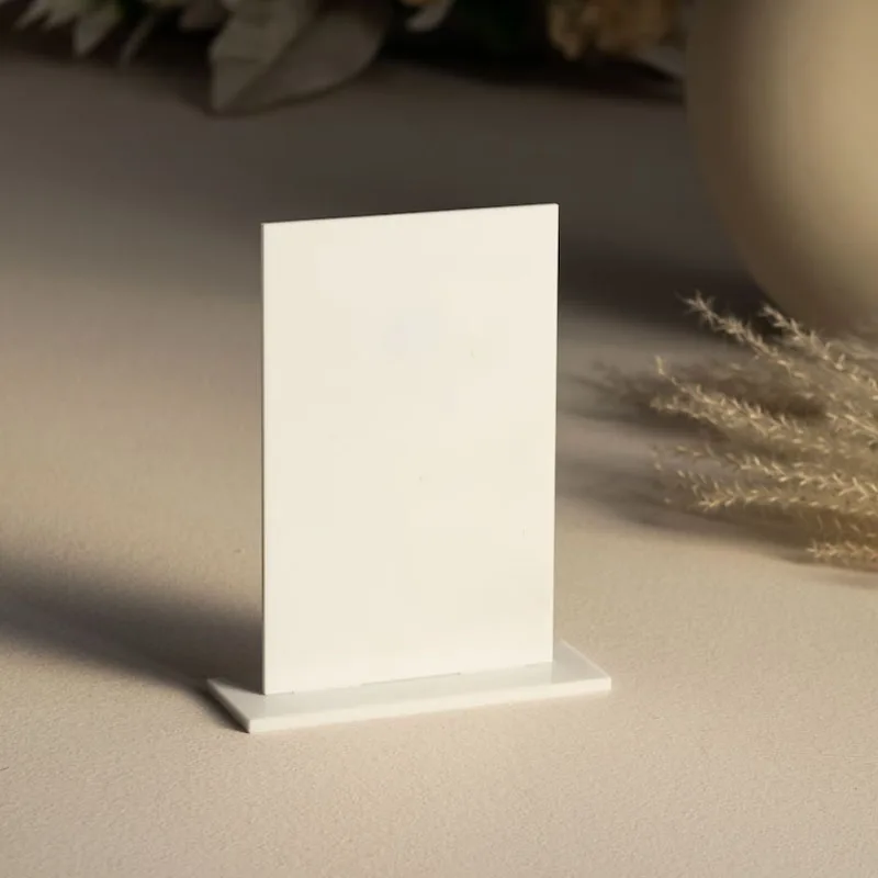Acrylic Sheets Blank Square With Stand DIY Signs Table Numbers Signs DIY Name Card Gifts Event Party Decoration