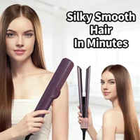 Sèche-cheveux et lisseur 2-en-1 : Outil professionnel à ions négatifs pour le coiffage des cheveux humides ou secs (normes UE) 1