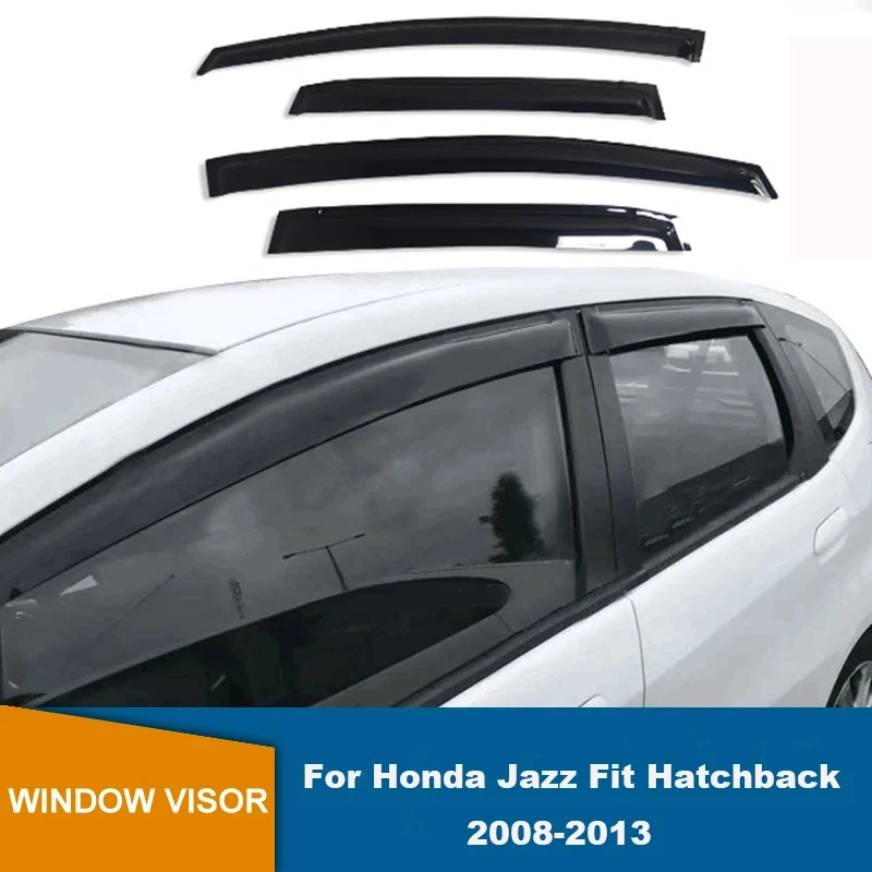 

Side Window Deflector For Honda Jazz Fit Hatchback 2008 2009 2010 2011 2012 2013 Weather Shield Sun Rain Guards Accessories