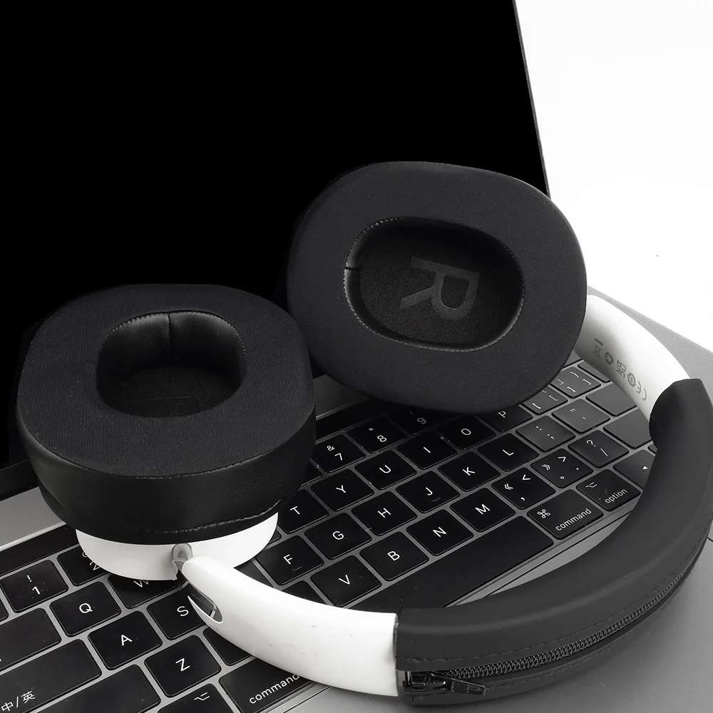 Earpads for baseus GH02 White Earphone pads Gaming Wireless replacement headphones Earmuffs Mesh cloth Memory Covers Sponge