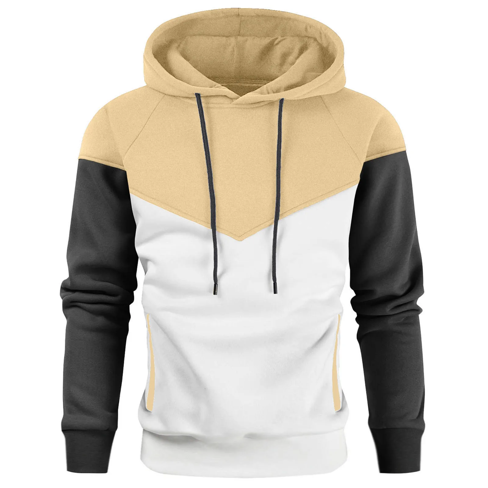 Men's Autumn/Winter Splicing Hoodie Outdoor Casual Sportswear Street Fashion Fleece Warm Loose Hoodie winter sweatshirt men women hoodies