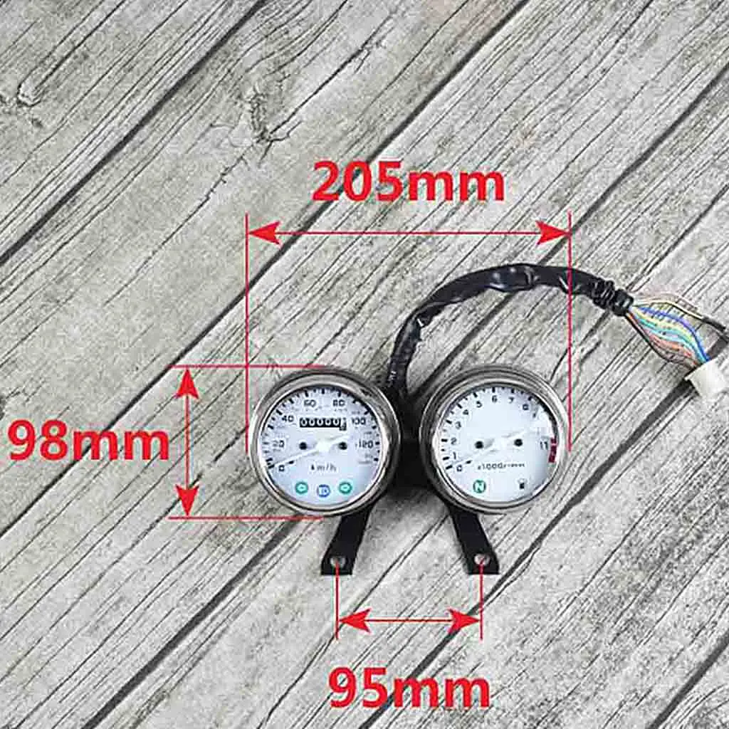 Motorbike Dual Mechanical Odometer Speedometer And Engine Instrument motorcycle speedometer