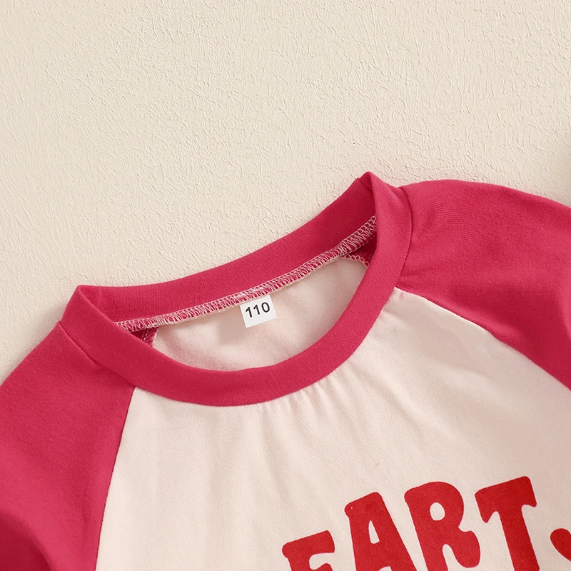 Little Boys Valentine s Day Casual Tops Long Sleeve Crewneck Letter Tractor Print Loose Fit T-shirt