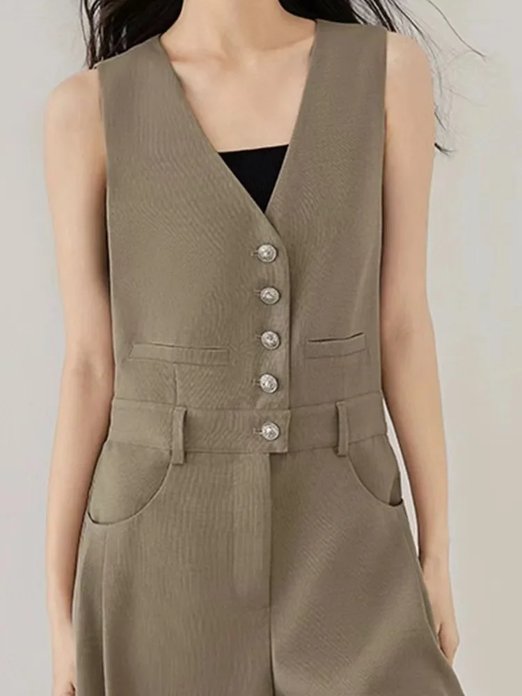 Suit Wide Leg Pants High-end Workwear Jumpsuit Feminine and Socialite Jumpsuit  for Women Overalls  Monos Mujer Elegante