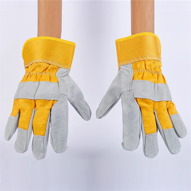 

Work Gloves Cowhide Rock Climbing Sport Safety Protection Leather Glove Driving Grinding Welding Multipurpose Working Gloves