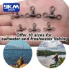 Triple Swivel 25~100Pcs Stainless Brass Rolling 3 Way Swivels Fishing Line Connector Tackle Jigging Rigs Surf Fishing Bottom Rig 6