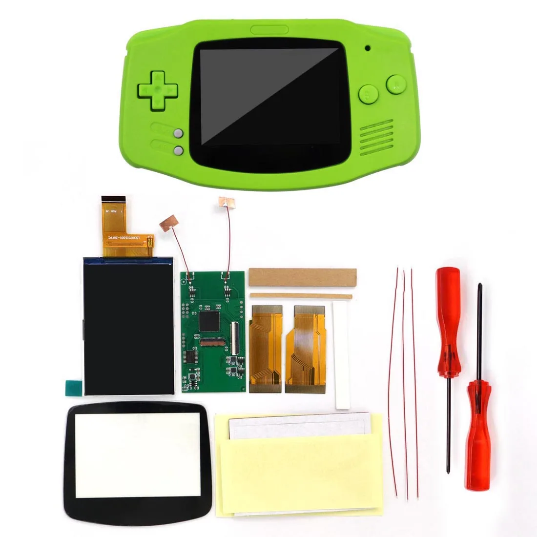 ゲームボーイアドバンス バックライト Hispeedo-Gba液晶バックライトキット,輝度表示,ゲームボーイ