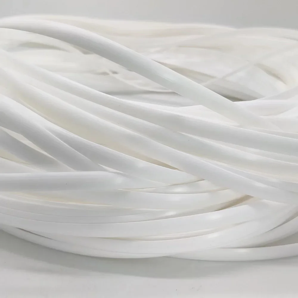500g white synthetic rattan PE rattan plastic imitation synthetic weaving raw material for outdoor table chair component