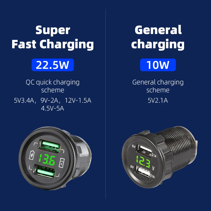  QC3.0 ȭ     ڵ Usb Ŀ а, 4 Ʈ г 12V ڵ USB  ŰƮ