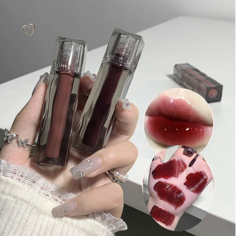 Sexy Liquid Lipstick 6 Colori Mirror Dyeing Lip Gloss Moisturizer Waterproof Long Lasting Lip Tint Coreano Natural Makeup Cosmetic
