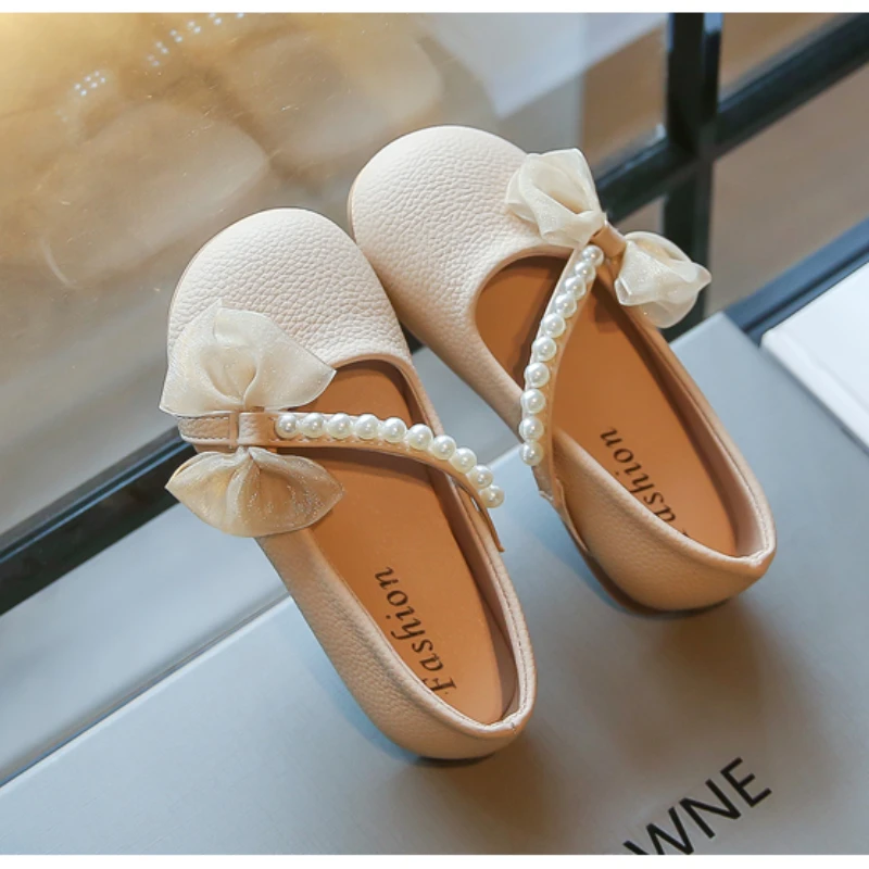Girls Leather Mary Janes Shoes for Party Wedding