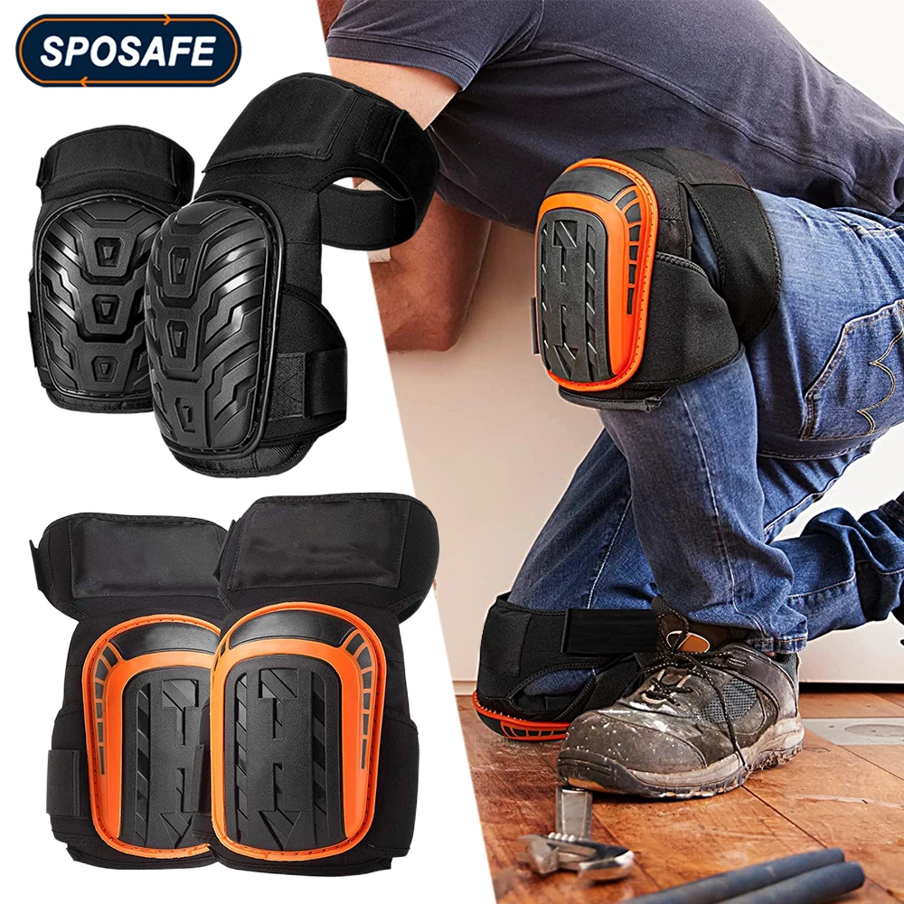 1Pair Knee Pads for Work Construction Gel Knee Pads Heavy Duty Comfortable Anti-slip Foam Knee Pads for Cleaning Flooring Garden