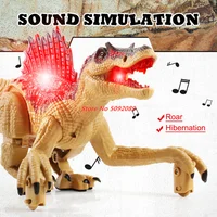 40cm 2.4G RC Spinosaurus Raptor Velociraptor Roar Walking Light Music Simulate  Sound Remote Control Animal Robot Boy Child Gift 3