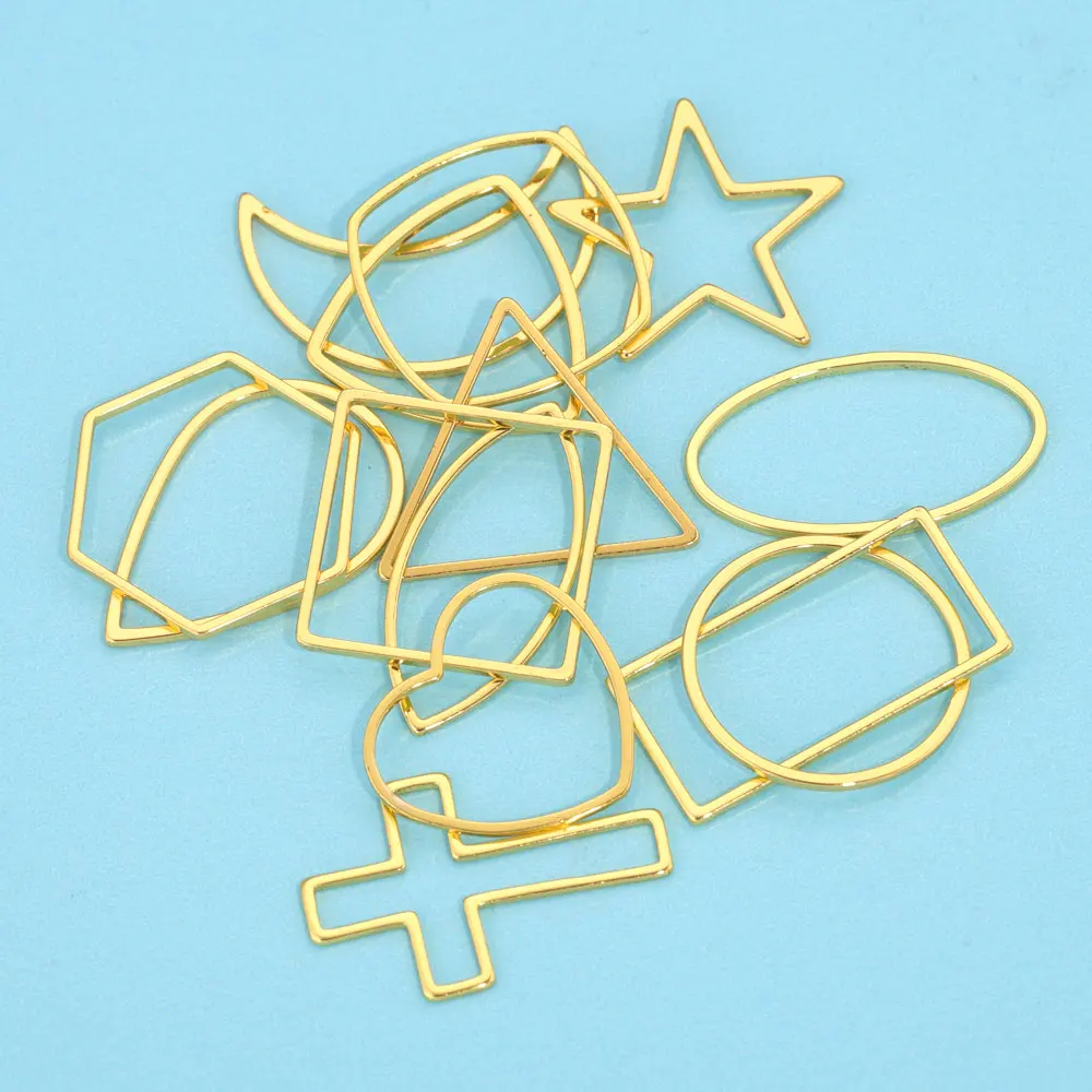 12pcs Wood Open Bezel Blank Frame Charms Diy Uv Resin Pendants With Earrings  Hook Necklace Jewelry Making Tools - Jewelry Findings & Components -  AliExpress