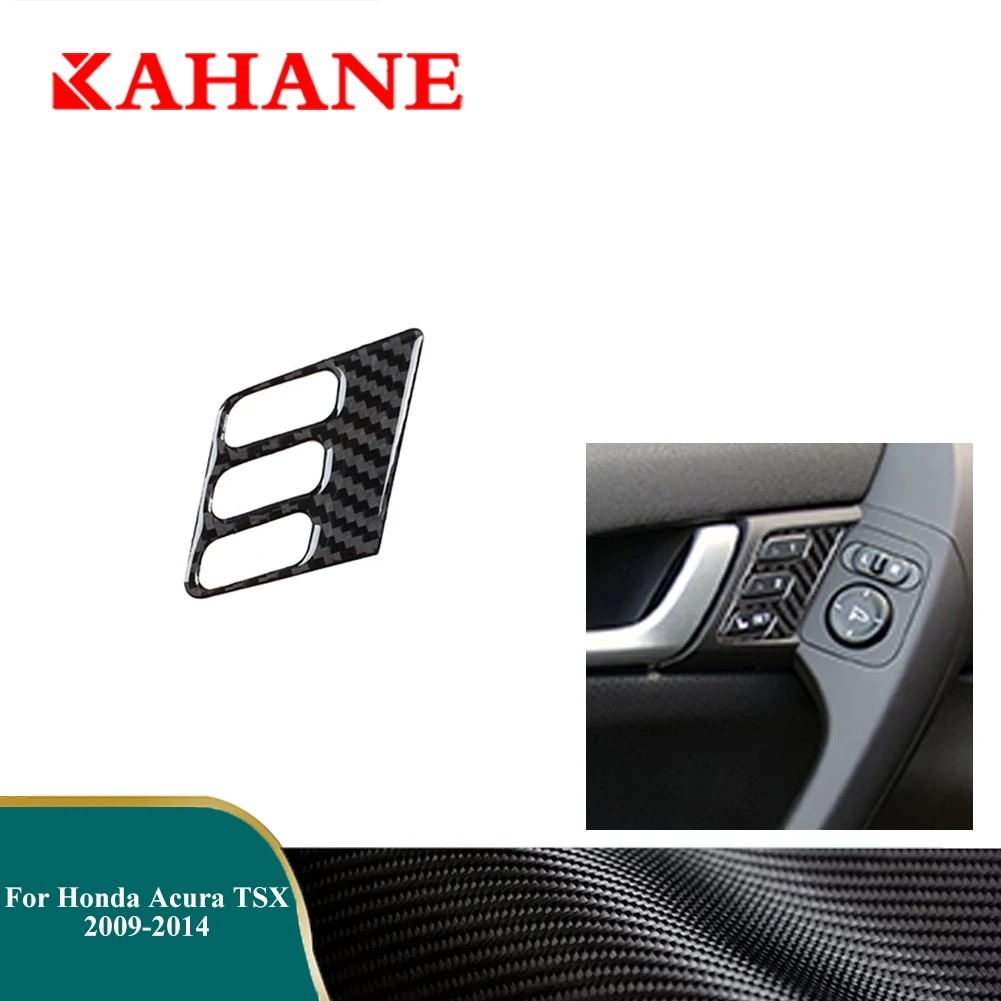 

Car Carbon Fiber Stickers For Honda Acura TSX 2009-2014 Rearview Mirror Button Panel Decorative Cover Trim Interior Accessories