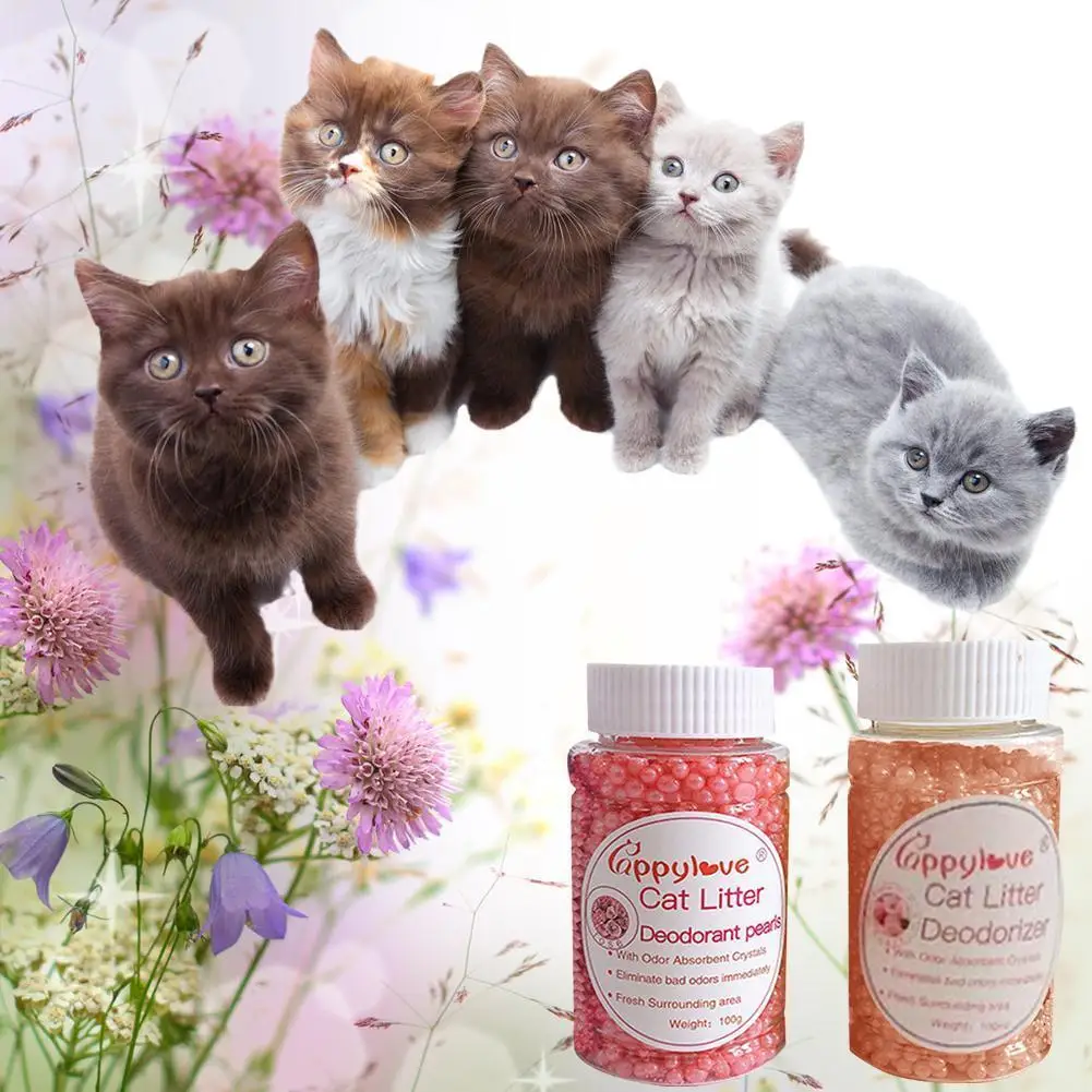 100g Cat Litter Deodor Bead For Cats Toilet Absorb Pet Excrement Stink
