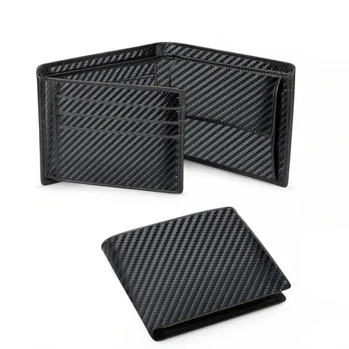 Wallets Mens Slim RFID Blocking with Coin Pocket  2 Banknote Compartments 10 Credit Card Holders Wallet for Men - Image 7