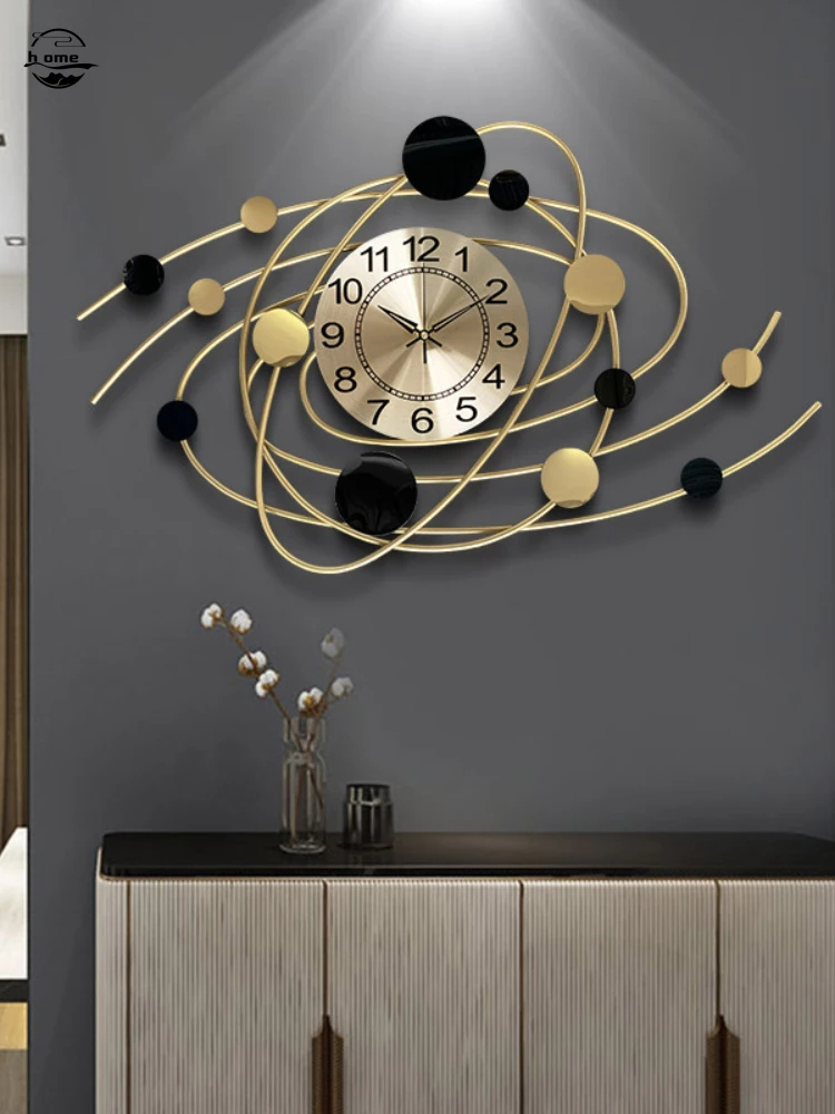 Gold/Black Metal Creative Luxury Wall Clock 6 Gold/Black Metal Creative Luxury Wall Clock 6