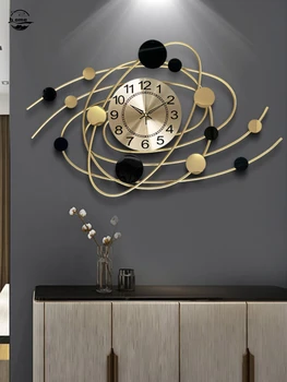 Gold/Black Metal Creative Luxury Wall Clock 6