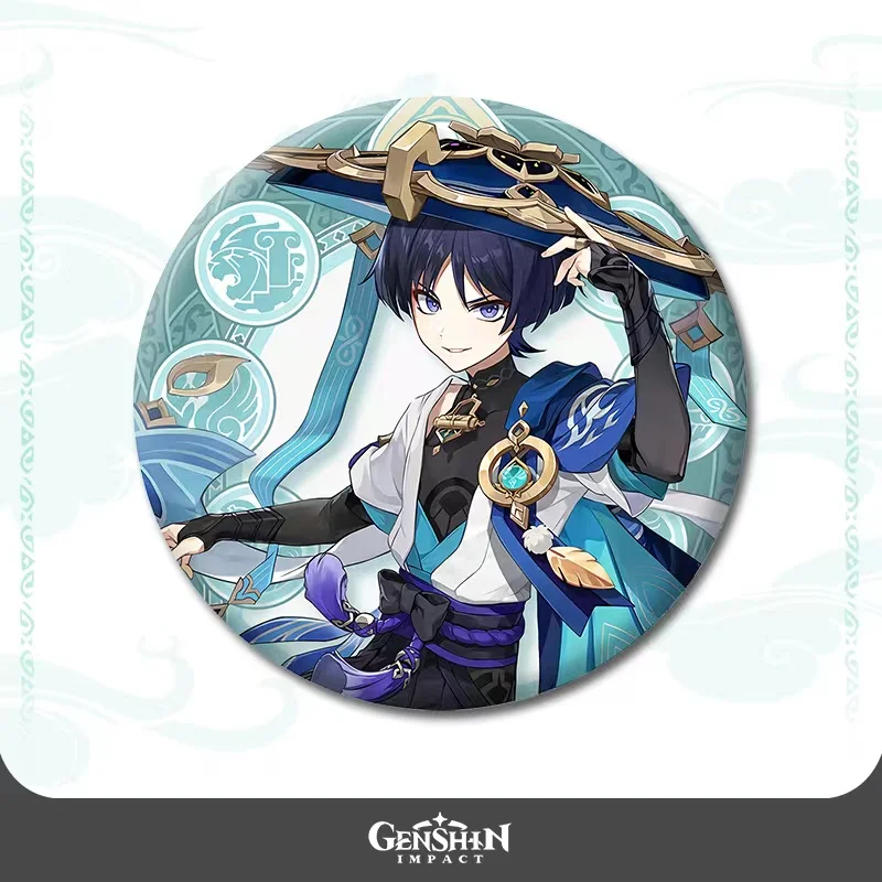 

Anime Genshin Impact Badge Yaoyao Alhaitham Nahida Balladeer Xiao Kaedehara Kazuha Metal Baji Button Brooch Pin Souvenir Gifts