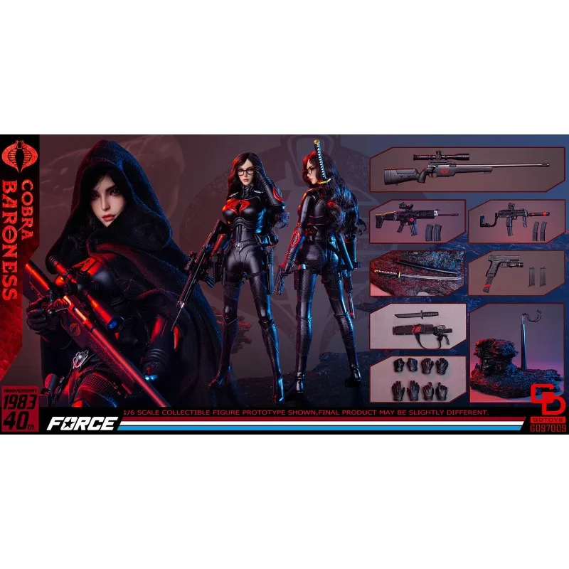 

Оригинальные товары, аксессуары GDTOYS GD97009, Кобра, Baroness, 1/6 Аутентичные женские модели солдат, искусство, фотоаксессуары, подарки