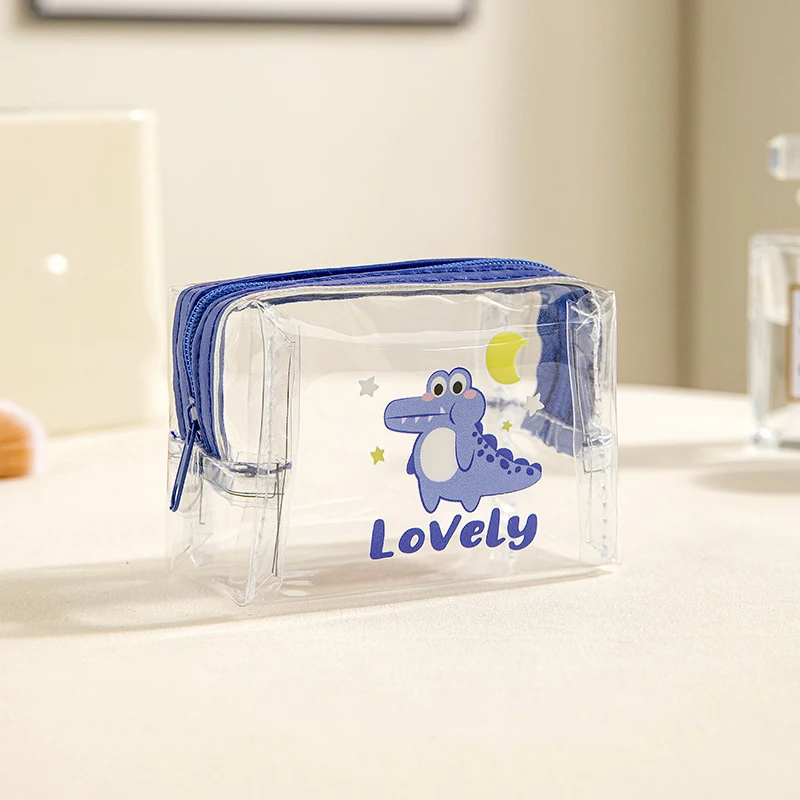 Estuche Escolar PVC Transparente MYSXN - 20x7.5x3cm, Cremallera, Color Negro Organizador útiles Escuela