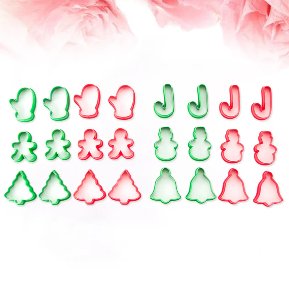 

24 Pcs Xmas Crackers Christmas Cookie Molds Cake Mould Biscuit Baking Chocolate